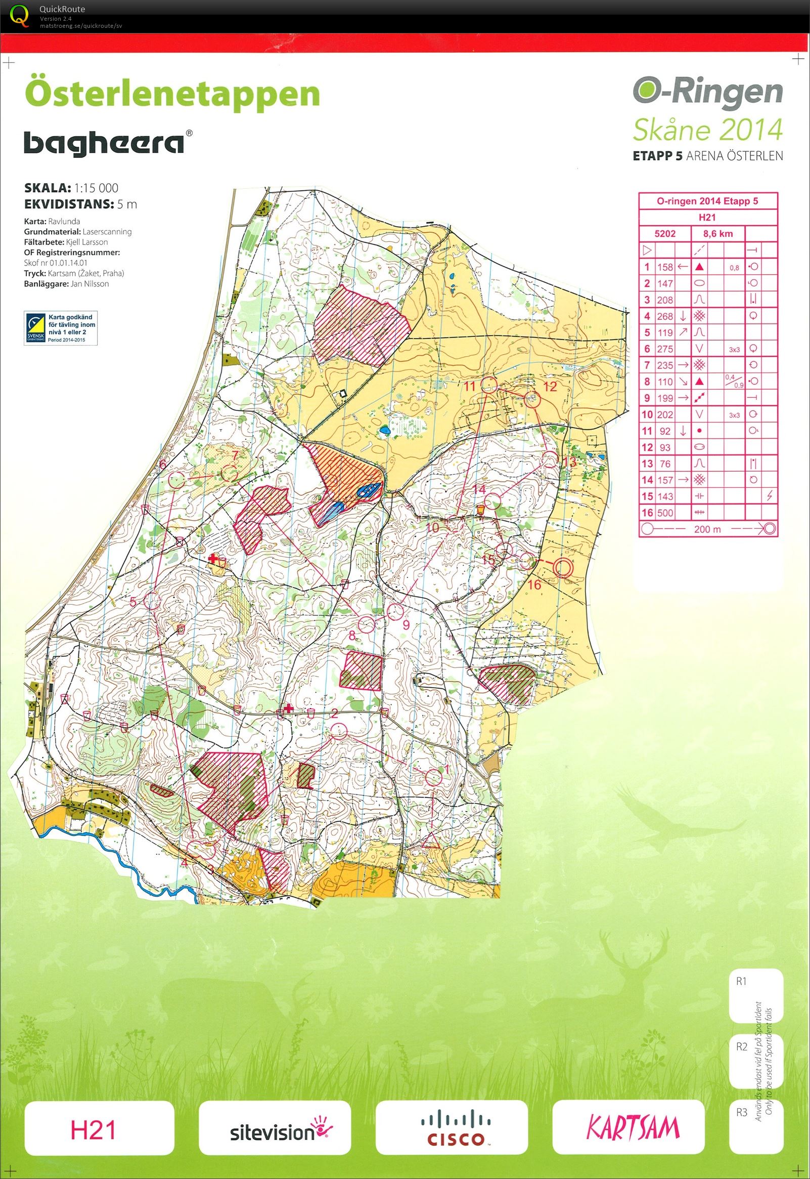 O-Ringen Skåne 2014 Etapp 5 (25.07.2014)