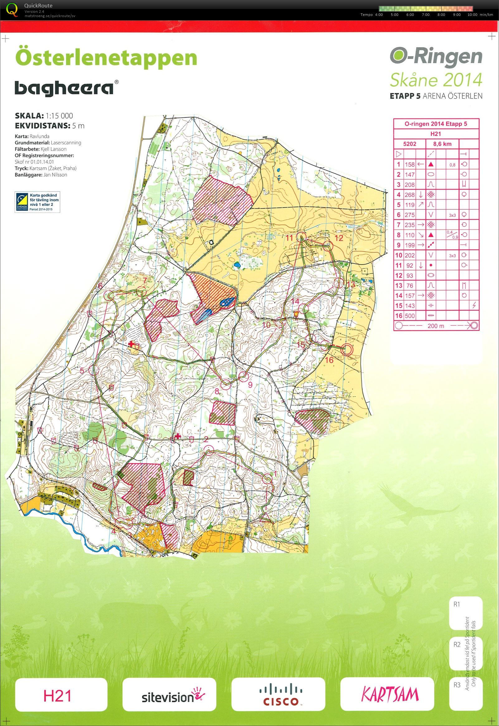 O-Ringen Skåne 2014 Etapp 5 (25.07.2014)